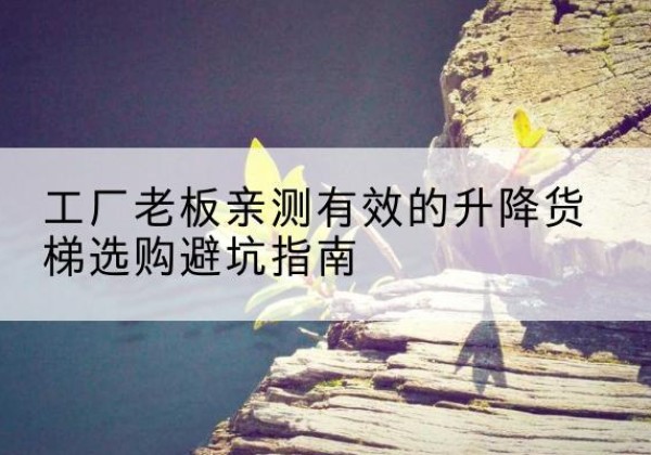 南靖升降货梯怎么选-工厂老板亲测有效的升降货梯选购避坑指南